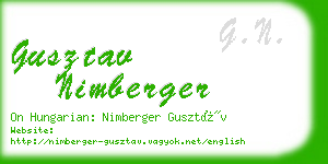 gusztav nimberger business card